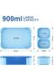 Stackable Stainless Steel Bento Lunch Box for Adults, Rectangular, Reusable, Includes Bags - 2