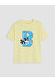 Nevavm Oval Collar Printed Boys' T-Shirt with Difference - 2