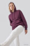 Soft Cherry Standard Hooded Basic Women's Sweatshirt with Kangaroo Pocket - 97321 - 8