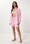Embroidered Muslin Shirt Shorts Set Lax0014 Sugar Pink - 5