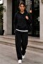 Standard Hooded 3-Pack Black-Khaki-Beige Women's Sweatshirt - 97321 - 3