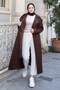 Belted Double-Breasted Long Trench Coat Brown 2028 - 3