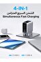 شاحن يوجرين بقوة 100 واط بمنفذ تايب سي مع شاشة ذكية، مزود بـUSB-A و USB-C، شواحن راس متنقل بتقنية Ga - 5