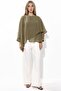 Oversize Slim Draped Woven Blouse - 5