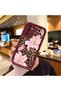 Samsung Galaxy A14 Compatible Case Camera Protector Floral Case Burgundy Lover Couple Silicone Phone Case