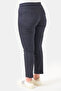 30219 Gray Metal Accessory-Detail Narrow-Leg Ankle-Length Pants - 4