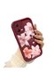 Xiaomi Poco X5 5g Compatible Case Camera Protector Flower Case Burgundy Lover Couple Silicone Phone Case - 3