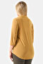 10751 Mustard Polo Collar Truvakar Sleeve Knitted Blouse - 4