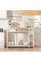 3 Tier Modern Sofa Table with Storage Shelf Coffee Corner,White - 4