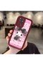 Xiaomi Redmi Note 11S Compatible Case Camera Protector Cartoon Pattern Maroon Lover Couple Silicone Phone Case