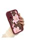 Poco F7 5g Compatible Case Camera Protector Flower Case Burgundy Lover Couple Silicone Phone Case - 2