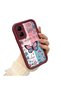 Infinix Smart 10 Compatible Case Camera Protector Stitch Pattern Maroon Dear Couple Silicone Phone Case - 2