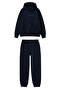 Unisex Oversize Tracksuit Set Champ & Leisure Printed Navy Blue – Hooded Top, Elastic Bottom - 3