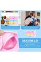 3 Pack Silicone Reusable Snack Containers with Lids,Small Mini Food Snack Boxs,Double Compartment Sn - 7