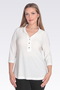 10751 Ecru Polo Collar Truvakar Sleeve Knitted Blouse