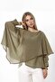 Oversize Slim Draped Woven Blouse