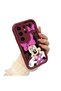 Samsung Galaxy S24 Ultra Compatible Case Camera Protector Cartoon Pattern Maroon Lover Couple Silicone Phone Case - 3