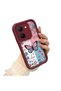 Vivo Y36 Compatible Case Camera Protector Stitch Pattern Maroon Lover Couple Silicone Phone Case - 2