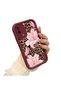 Oppo A55 Compatible Case Camera Protective Flower Case Maroon Lover Couple Silicone Phone Case - 2