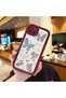 For Realme C25Y/C21Y Compatible Case Camera Protector Heart Pattern Maroon Lover Couple Silicone Phone Case