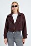 Double-Breasted Collar Double-Pocket Crop Trench Coat - 3