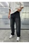 White Contrast Stitched Baggy Fit Jeans
