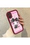 Samsung Galaxy A07 Compatible Case Camera Protector Cartoon Pattern Maroon Lover Couple Silicone Phone Case - 3