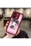 Vivo Y28 Compatible Case Camera Protector Cartoon Pattern Maroon Lover Couple Silicone Phone Case