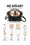 Brown Shk342 Faux Leather, Zippered, Bow Detail, Long Strap, Hand, Arm and Shoulder Bag - 2