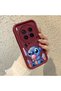Vivo X300 Pro Compatible Case Camera Protector Stitch Pattern Maroon Lover Couple Silicone Phone Case - 3