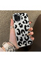 iPhone 11 Pro Max Compatible Black Leopard Print Silicone Phone Case, Shock Protection