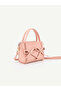 Pink Shk342 Faux Leather, Zippered, Bow Detail, Long Strap, Hand, Arm and Shoulder Bag - 5