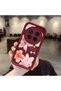 Vivo X300 Pro Compatible Case Camera Protector Flower Case Burgundy Lover Couple Silicone Phone Case