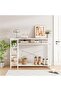 3 Tier Modern Sofa Table with Storage Shelf Coffee Corner,White - 6