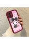 Samsung Galaxy A04E Compatible Case Camera Protector Cartoon Pattern Maroon Lover Couple Silicone Phone Case - 2