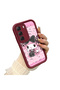 Infinix Hot 60 Pro Compatible Case Camera Protector Cartoon Pattern Maroon Lover Couple Silicone Phone Case - 2