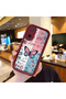 Poco F7 5g Compatible Case Camera Protector Stitch Pattern Burgundy Lover Couple Silicone Phone Case