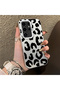 Samsung Galaxy S24 Ultra Compatible Black Leopard Print Silicone Phone Case, Shock Protection