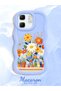 Infinix Hot 50I Compatible Case Camera Protective Blue Silicone Couple Phone Case Flowers Case - 2