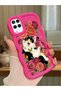 Samsung Galaxy M12 Compatible Case Camera Protector Red Silicone Couple Phone Case Cat Case