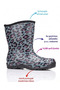 Thermal Lined Waterproof Girls' Rain Boots with Boots - 3