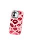 Oppo A6 Pro Compatible Case Camera Protector Pink Kiss Patterned Silicone Lover Couple Phone Case - 3