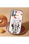 Samsung Galaxy A31 Compatible Case Camera Protective Black Minnie Patterned Silicone Lover Couple Phone Case - 2