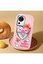 Mi 13 Lite Compatible Case Camera Protective Pink Heart Patterned Silicone Lover Couple Phone Case - 2
