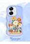 Realme C55 Compatible Case Camera Protector Blue Silicone Couple Phone Case Floral Case - 2