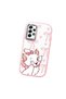 Samsung Galaxy A52S Compatible Case Camera Protective Pink Cartoon Patterned Silicone Lover Couple Phone Case - 3