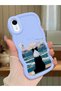 iPhone Xr Compatible Case Camera Protector Blue Silicone Lover Couple Phone Case Dog Pattern