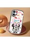 Samsung Galaxy A06 Compatible Case Camera Protective Black Minnie Patterned Silicone Lover Couple Phone Case - 2