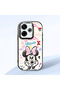 Poco M6 Compatible Case Camera Protector Black Minnie Patterned Silicone Lover Couple Phone Case