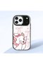 iPhone 18 Pro Max Compatible Case Camera Protector Black Cartoon Patterned Silicone Lover Couple Phone Case